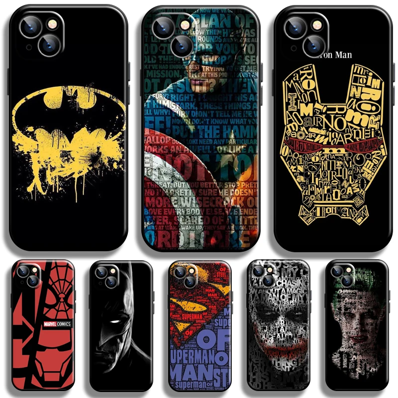 

Marvel Logo For Apple iPhone 13 12 11 Pro 12 13 Mini X XR XS Max SE 5 6 6s 7 8 Plus Phone Case Back Silicone Cover Black Coque