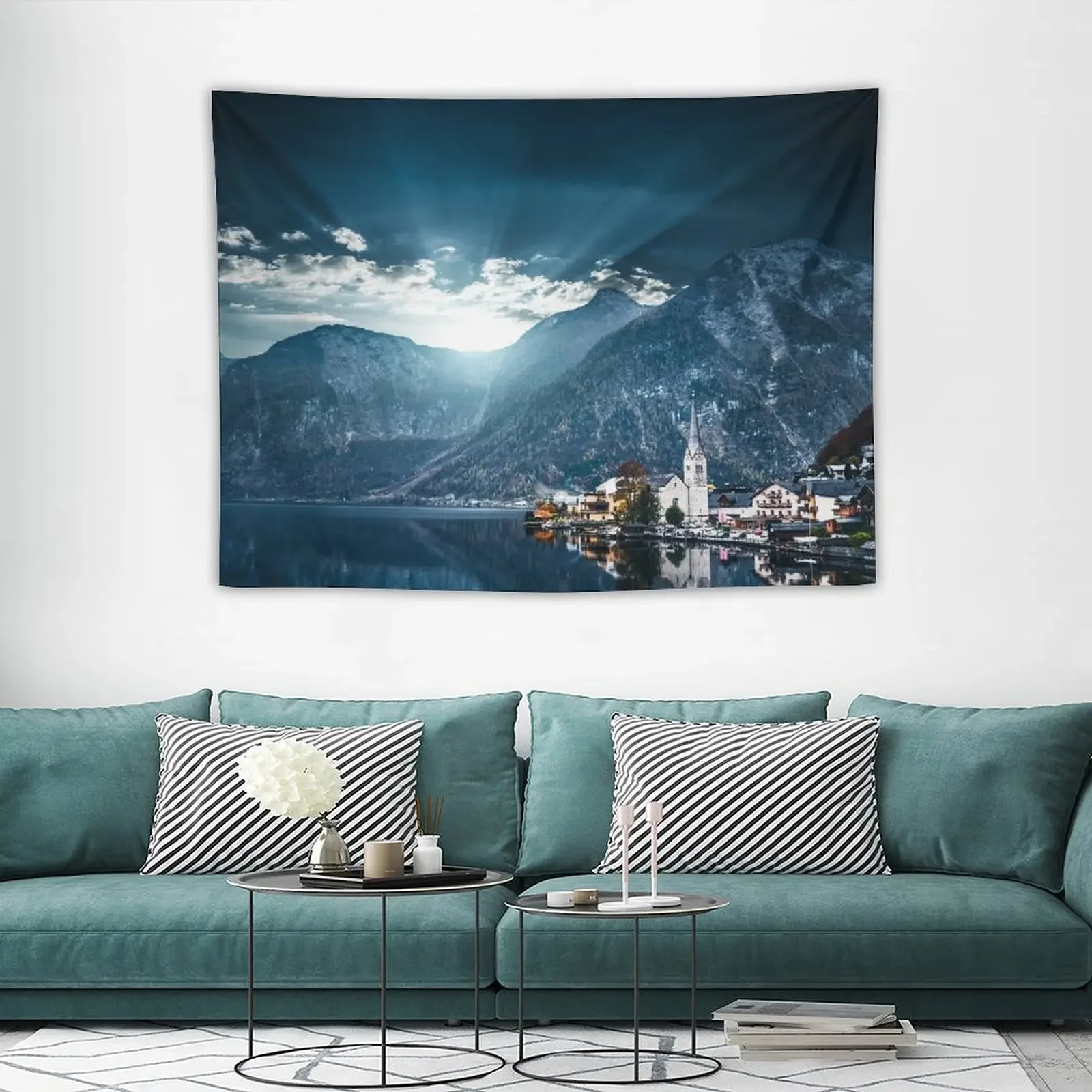 Настенный гобелен в австрийских Альпах настенное украшение подвесной Декор