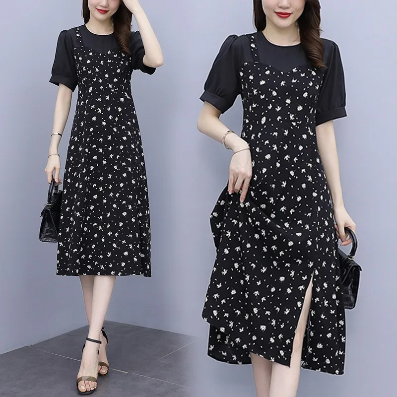 

2022 летнее свободное платье, блузки, платье-халаты для женщин, женская тонкая Повседневная Блузка с цветочным принтом в стиле пэчворк, Пляжна...