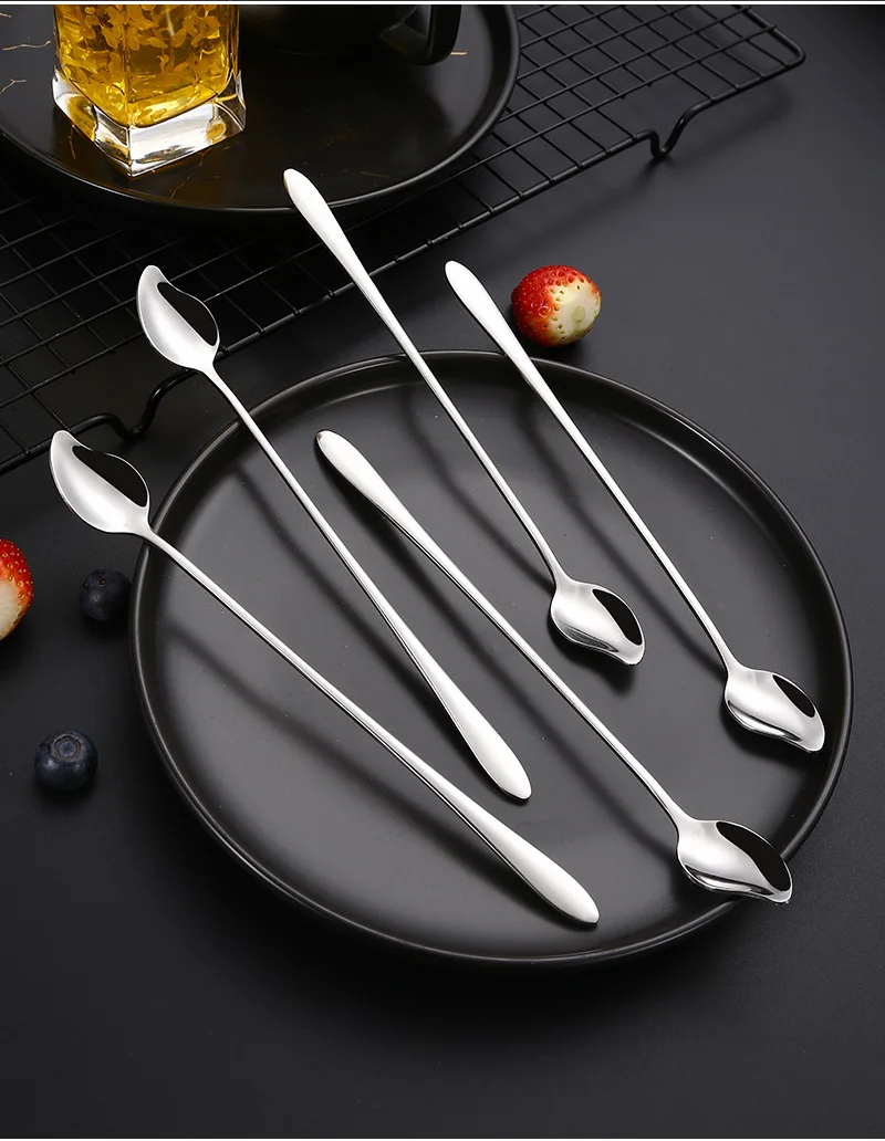 

1 шт., коктейльные ложки из нержавеющей стали с длинной ручкой