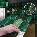 Кирпичи водонепроницаемые обои 20 шт.лот зеленая бронзовая мозаичная плитка наклейки спальня гостиная домашний декор настенные наклейки