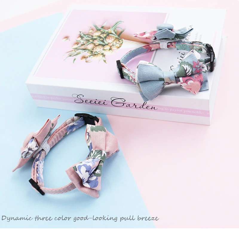 Удобное кольцо на шею для домашних животных кошек и собак с цветочным ошейником