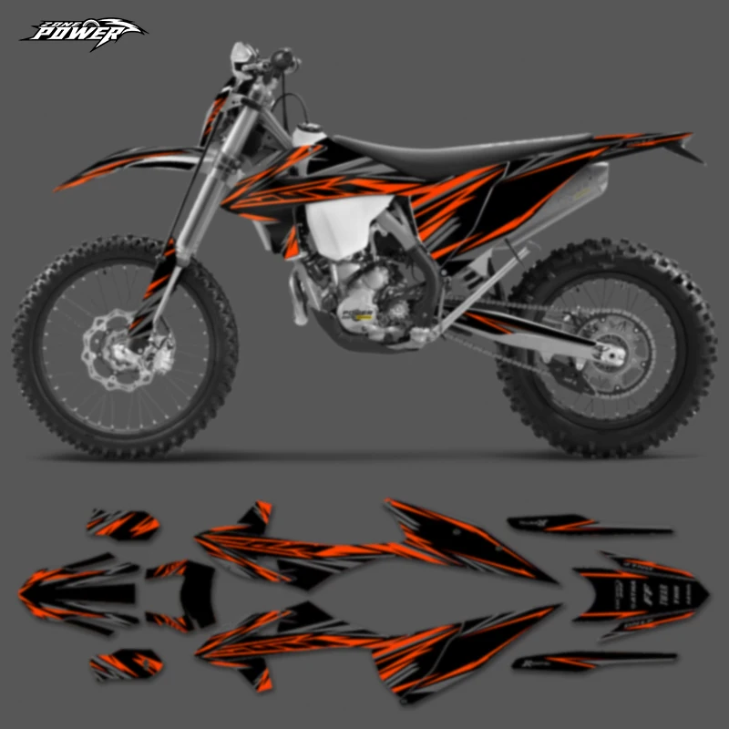 

Наборы наклеек Powerzone Custom Team Graphics для KTM EXC EXC-F XCW 2020 2021 2022 2023 SX SXF 2019 2020 2021 2022 136