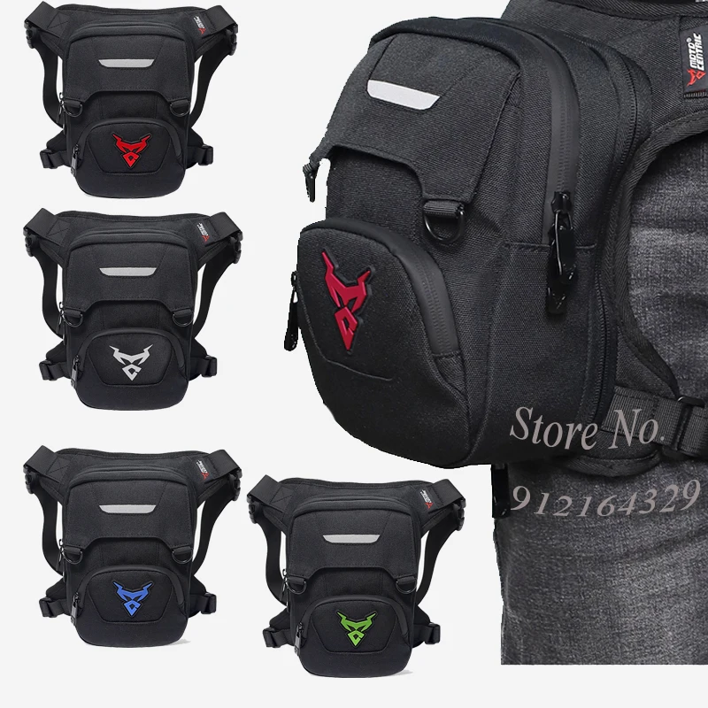 Черная мотоциклетная Боковая Сумка для мужчин Женская сумка Уличная