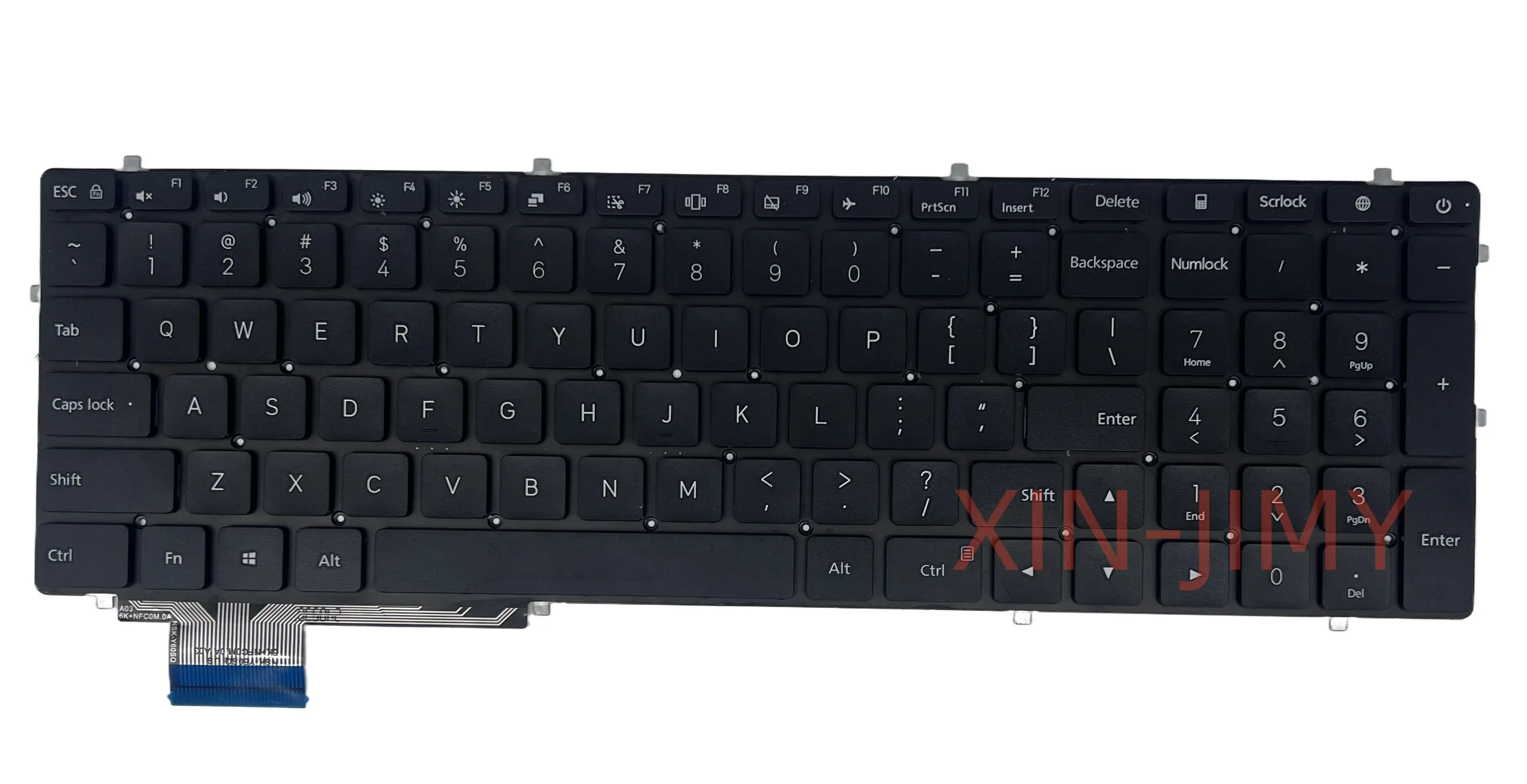 Черная клавиатура для ноутбука с американской раскладкой для XIAOMI RUBY MX110 TM1802 TM1709 TM1705 (art.: 3920d26fb2ff1) - 3920d26fb2ff1
