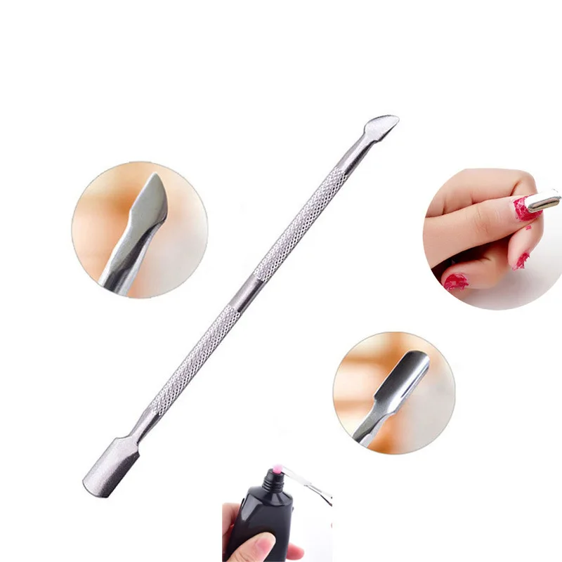 

1 Pcs Manicure Tools Cuticle Nail Pusher Stainless Steel Metal Double Head Cuticles Remover Nail Art Professional Cuticle Tool