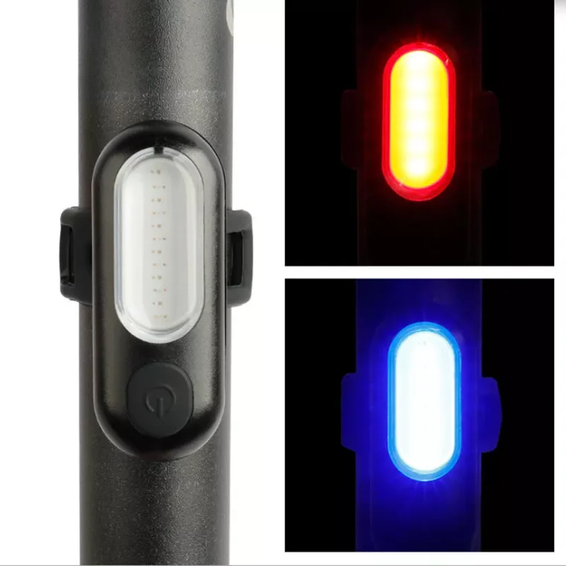 

Сигнасветильник лампа с USB-зарядкой, водонепроницаемый фсветильник с COB матрицей, ярсветильник красный и синий свет, для ночной езды