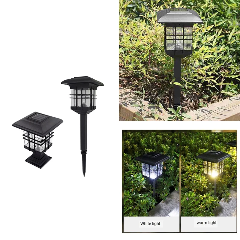 

GTBL Solar Post Column Lamp Waterproof Landscape Garden Solar Light LED Outdoor Post Deck Cap Column Fence Lamp