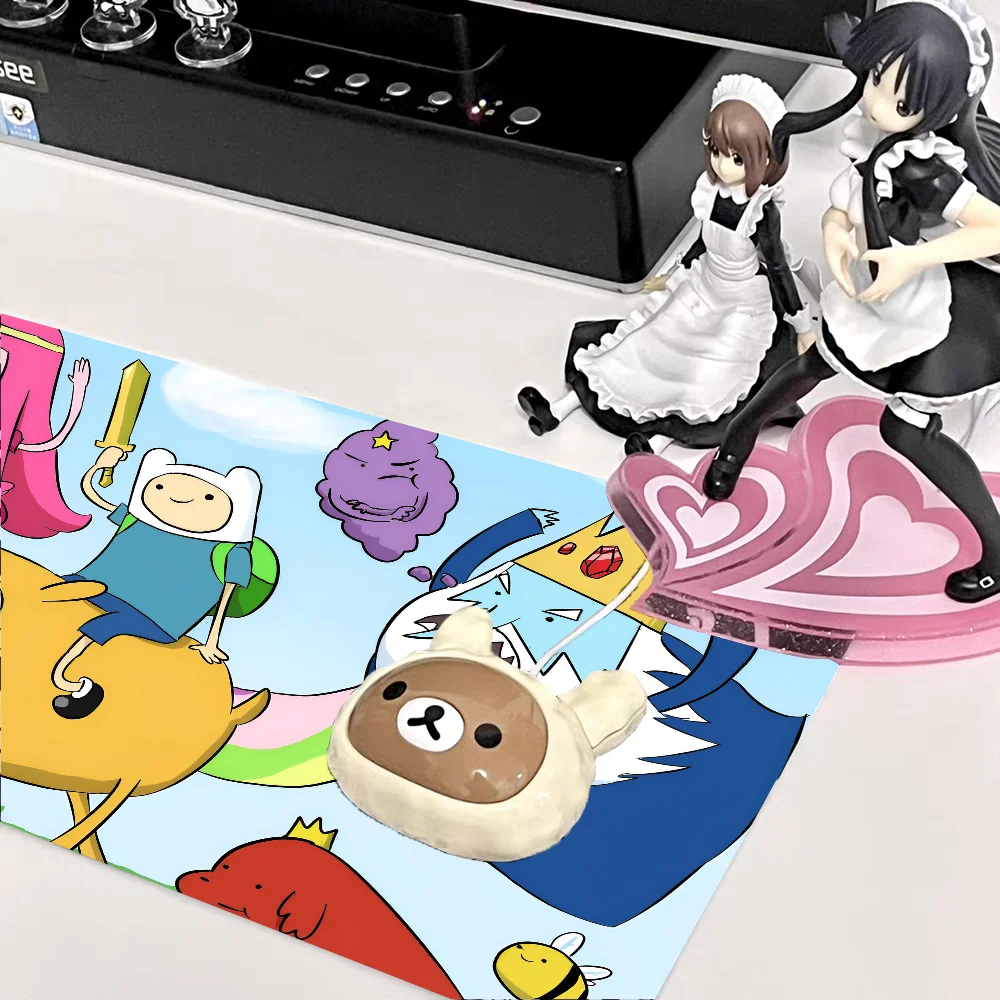 Cute Cartoon Adventure Time Mousepad Mouse Mat Desk With Pad Gaming Accessories Prime XXL Keyboard Padding