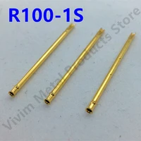 100 pcs r100 1s round double tube gold plated spring test probe length 29 2mm needle tube diameter 1 67mm power tool receptacle