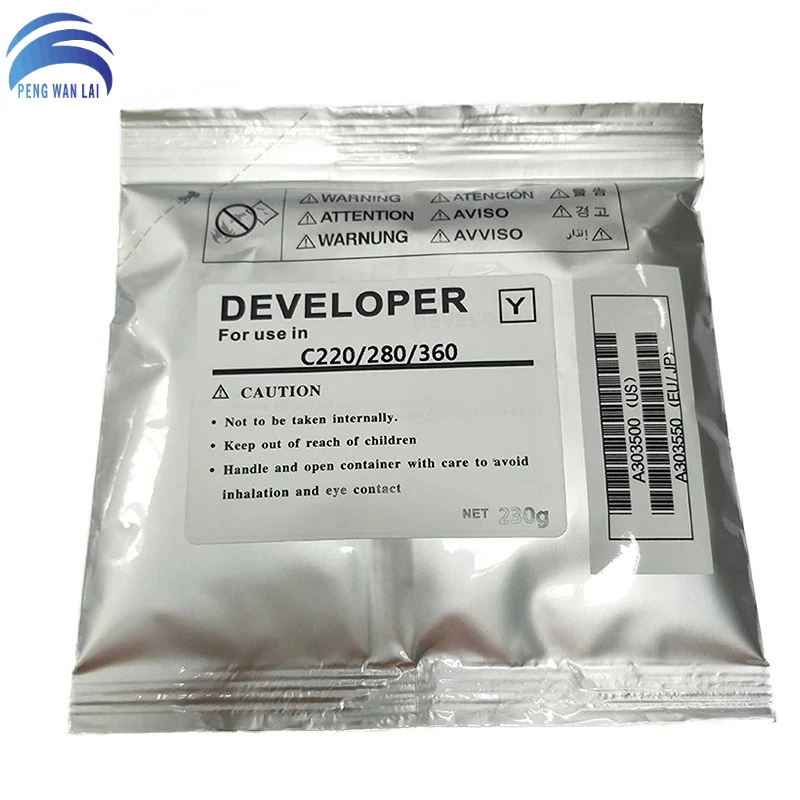 

1PC 230g CMYK Developer Powder For Konica Minolta C220 280 360 224 284 454 554 221 353 Copier Supplies