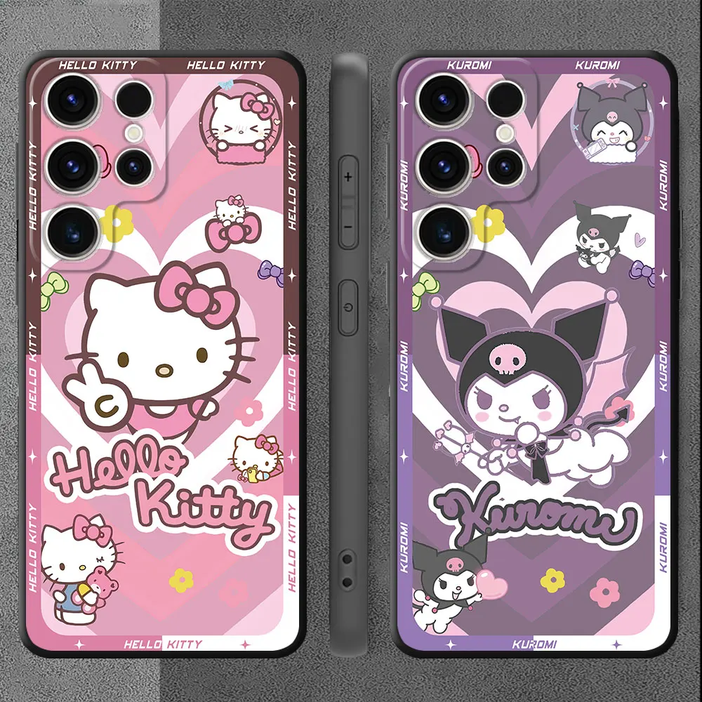 Силиконовый чехол для Samsung Galaxy S9 S8 Plus Note 9 8 20 Ultra 10 S10 чехол-накладка Sanrio Hello Kitty Kuromi