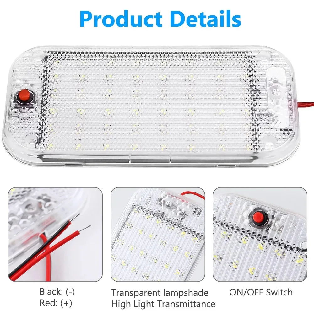 48LED светильник для автофургона багажника автомобиля 12-85 В чтения в кабине караван