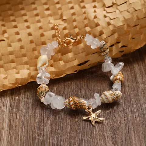 MOONBIFFY Бохо браслет с морской звездой