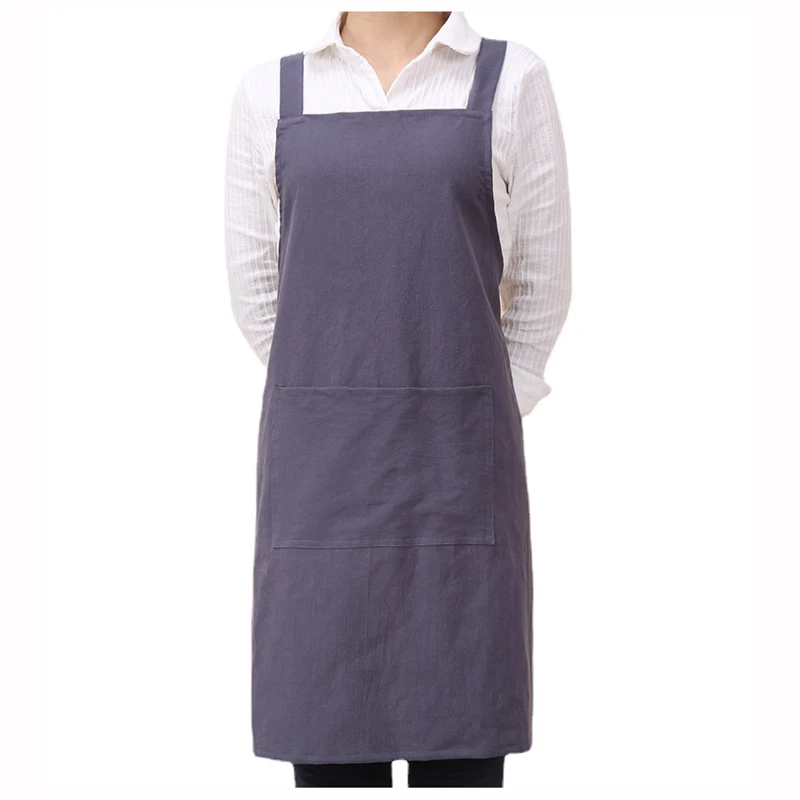 

Apron Pure Cotton Simple European Style Adult Universal Home Kitchen Cooking Baking Cuisine Barista Barber Apron Fashion Custom