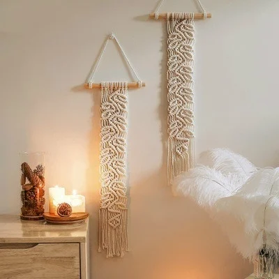 

Bohemian Macrame Wall Hanging Tapestry Handmade Woven Hanging Tapestry Wedding Backdrop Wall Decoration Home Decor Ornament