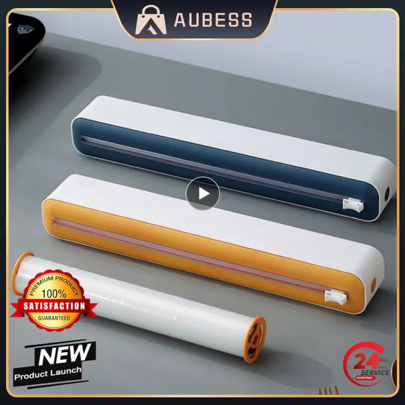 

2in1 ABS Wrap Dispenser Cling Film Dispenser Plastic Wrap Dispenser Aluminum Foil Parchment Paper Injector Kitchen Tool