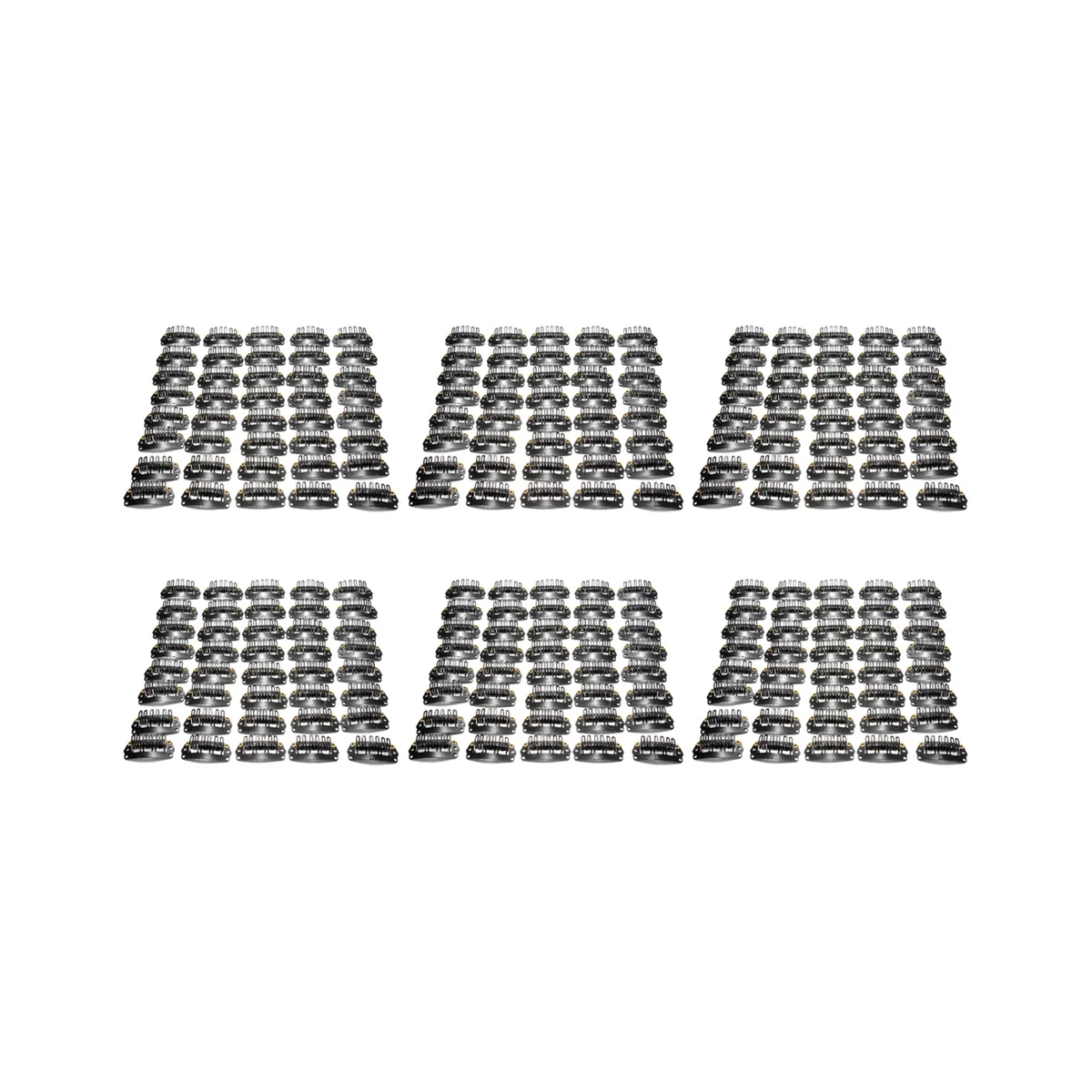 

240Pcs U-Shaped Clamp for Hair Extensions Wig Clips DIY Comb Black Frame