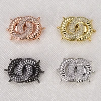 luxury style necklace connector jewelry accessories earring supplies for jewelri making bracelet for women zircon inlay handwork