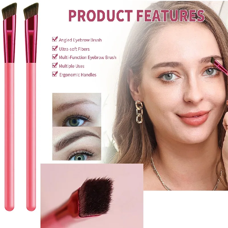 

1Pc Eyebrow Brush Multifunction Simulated Eyebrow Hair Makeup Brush Contour Eyeshadow Concealer Square Make Up Brushes