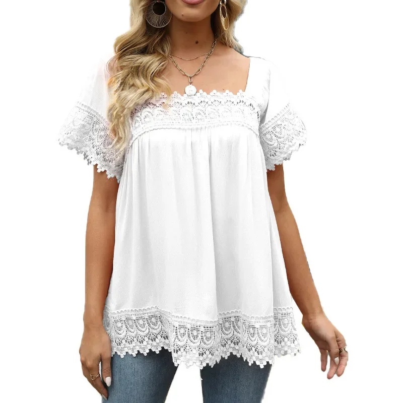 

Летняя однотонная Повседневная шифоновая рубашка, топ с коротким рукавом белого цвета для беременных женщин