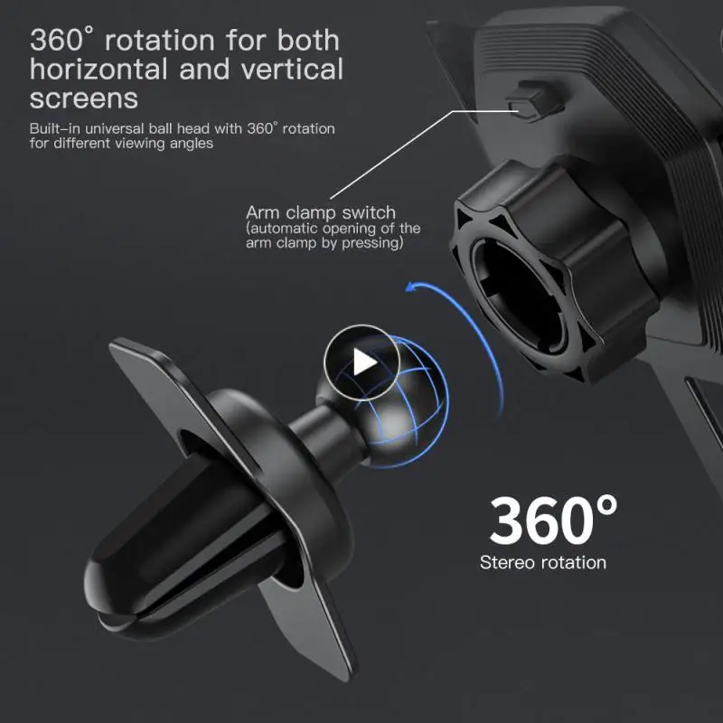 

Practical Mobile Phone Holder Air Outlet Vehicle Bracket Universal Air Outlet Mobile Phone Support Creative Car Supplies Abs