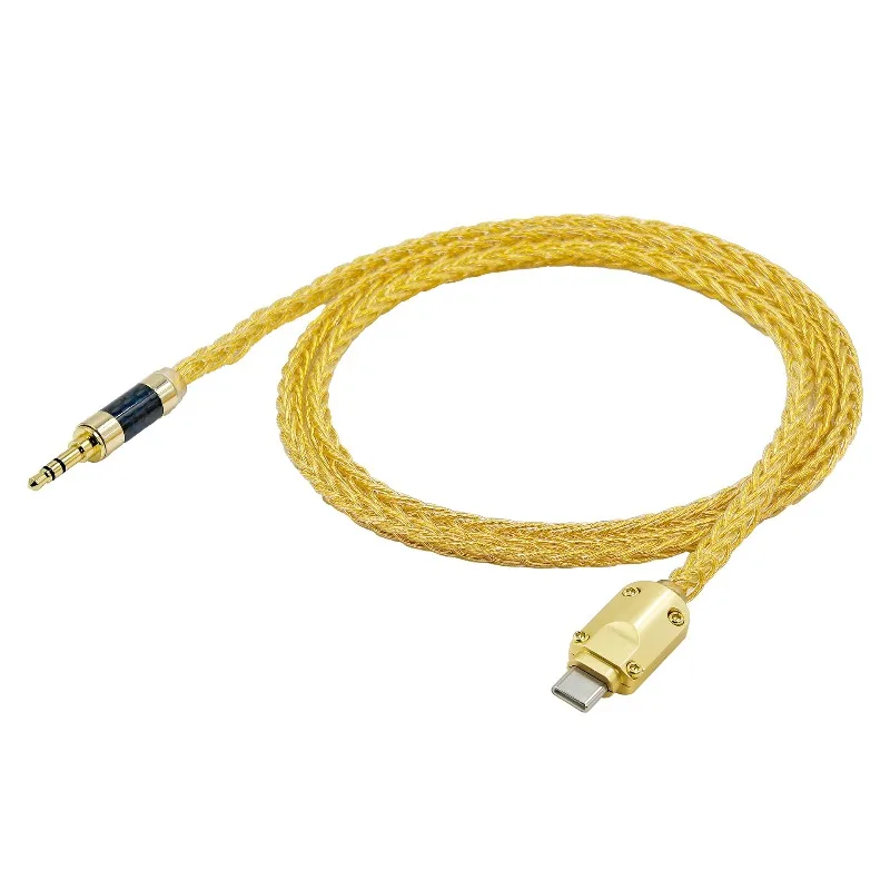 Фото Кабель Type-C на 3.5 мм ALC5686 DAC, плетеный, для аудио AUX №3