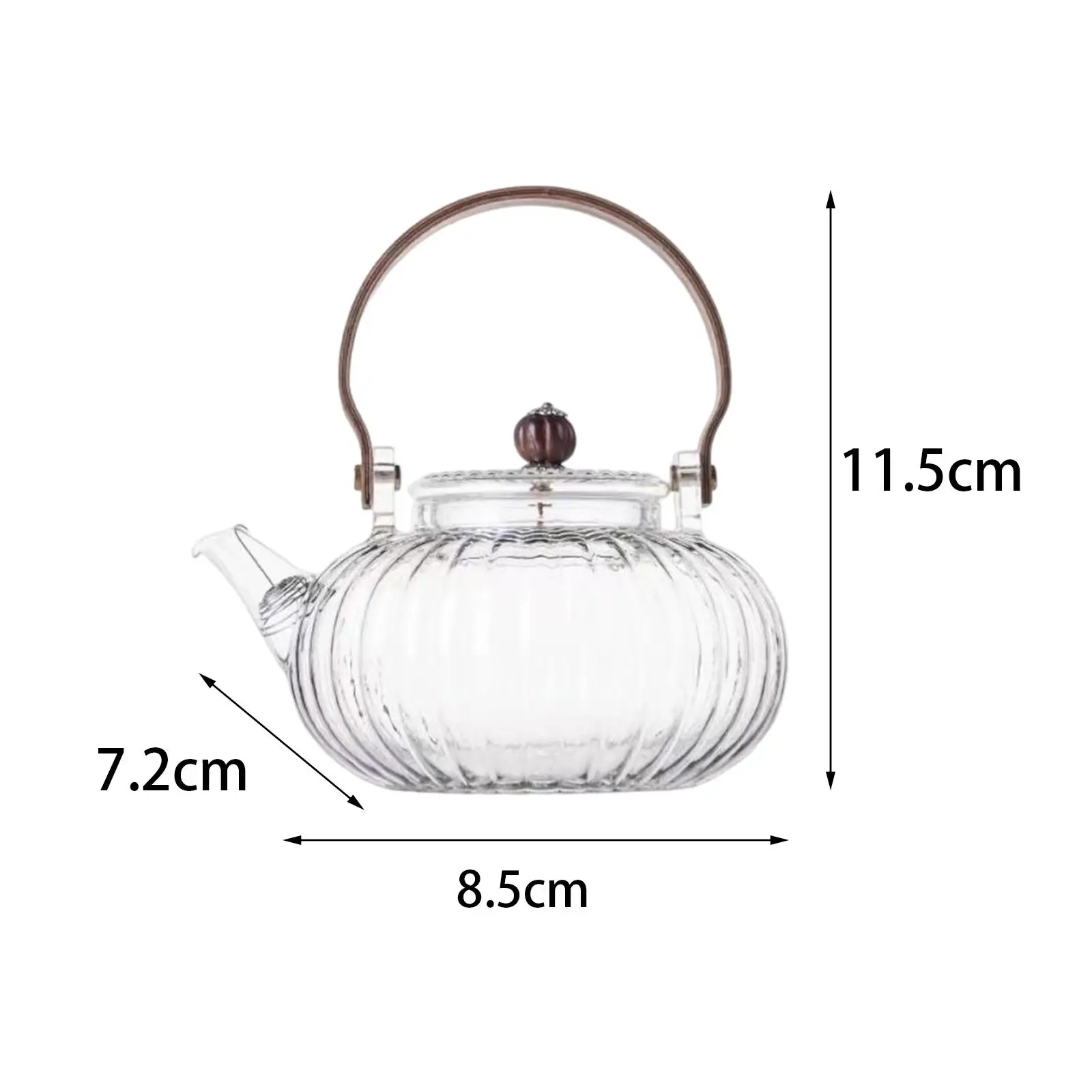 

Прозрачный стеклянный чайник, аксессуар для чая кунг-фу, рассыпчатые листья, термостойкий, термостойкий, из боросиликатного волокна, для ча...