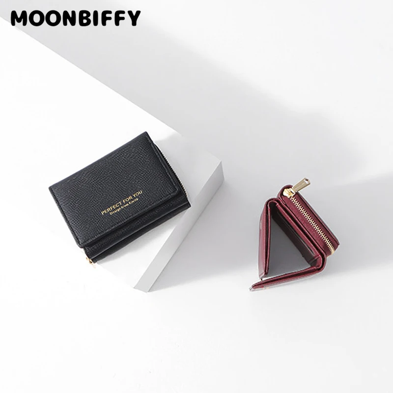 

Fashion Women Wallets Leather Female Purse Mini Hasp Solid Multi-Cards Holder Coin Short Wallet 2022 Money Card Bag Zipper