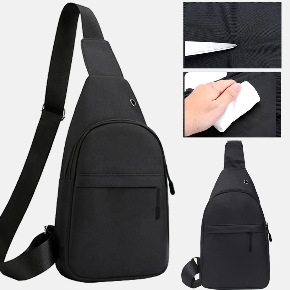 Men's Chest Bags Crossbody Shoulder Bag Backpack with USB Charging Earphones Cable Hole Women Travel Messenger Bag Chest Pack