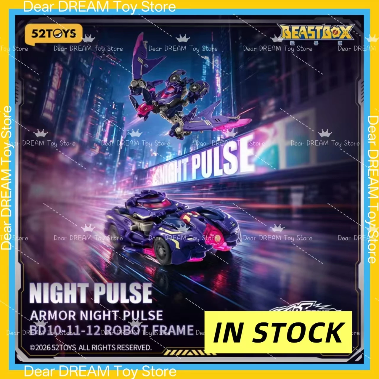 Фото 52TOYS BEASTBOX BEASTDRIVE SERIES ARMOR NIGHT PULSE Трансформируемая коллекционная фигурка-игрушка, подарок для коллекционеров №1