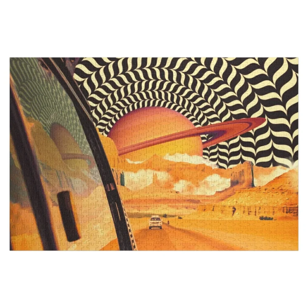 Иллюзионная дорожная поездка 2 - OpArt Space Adventure Научно-фантастический коллаж