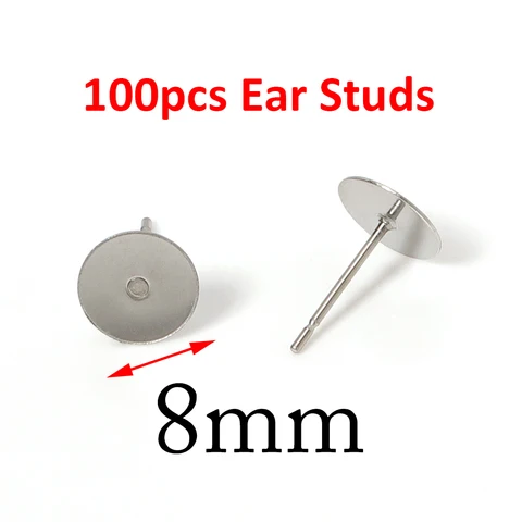 Пустые серьги-гвоздики из нержавеющей стали MINGXUAN