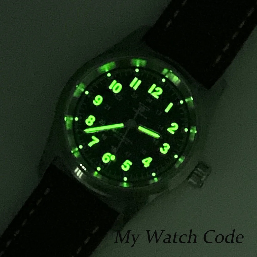 Lady 36mm Pilot Watch 20Bar Luminous Waterproof nh35a Mechnical Watch for Men Silver Mitary Vintage Male Wristwatch Sport enlarge