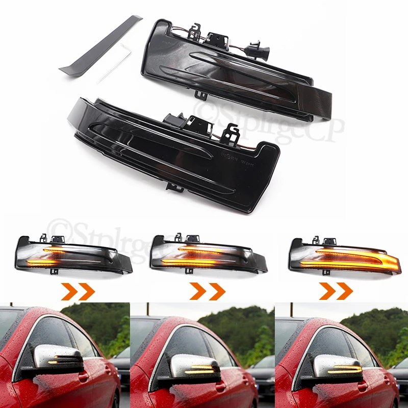 

For Mercedes Benz GLA Class X156 2014 2015 2016-2018 LED Dynamic Turn Signal Light Flasher Flowing Water Blinker Flashing Light