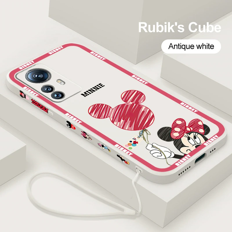

Balloon Mickey Minnie Art Phone Case For Xiaomi Mi 13 12S 12 12X 12T 11i 11T 11 10 10S 10T Pro Lite Ultra 5G Liquid Left Rope