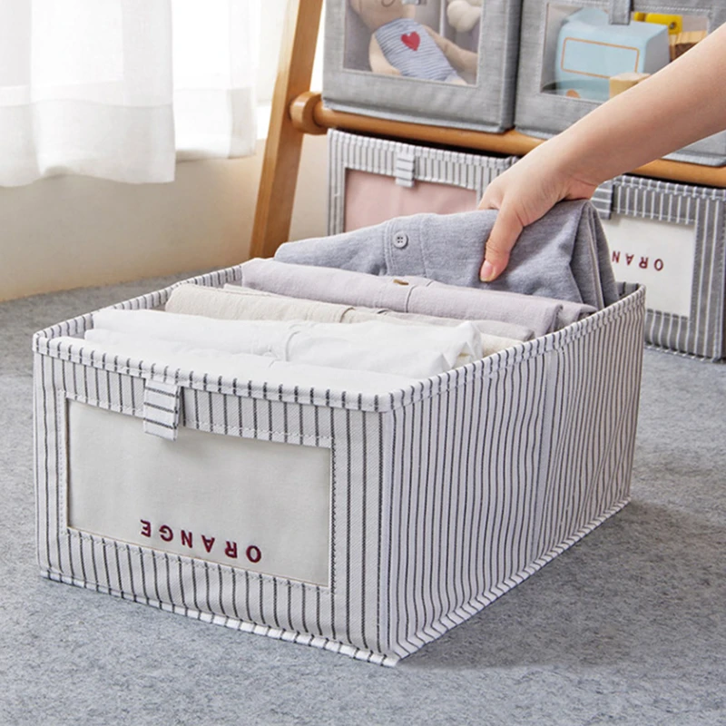 

Folding Clothes Storage Basket Cabinets Foldable Non-woven Toys Storage Box Organize Office Bedroom Closet Toys Laundry Basket