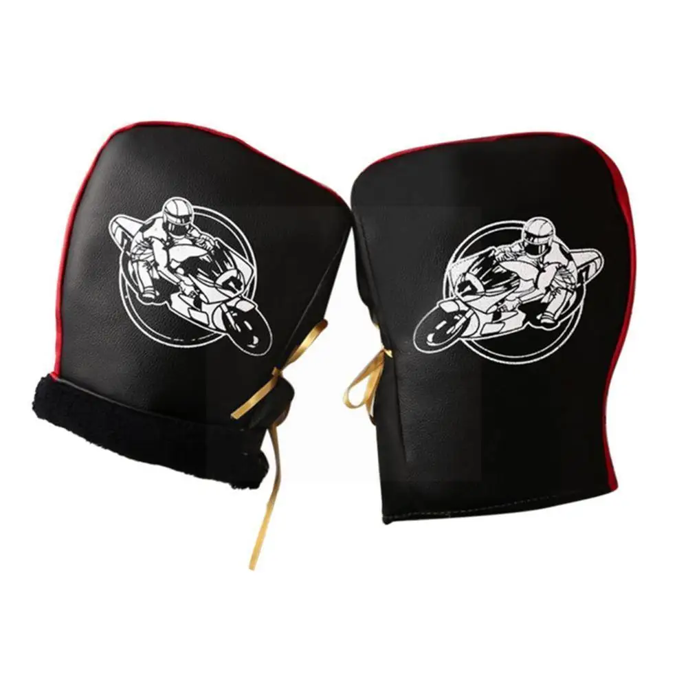 

Motorcycle Handlebar Gloves Waterproof Windproof Leather Winter Warm Gloves For Motorcycle Bike Scooter Accessories U4n4