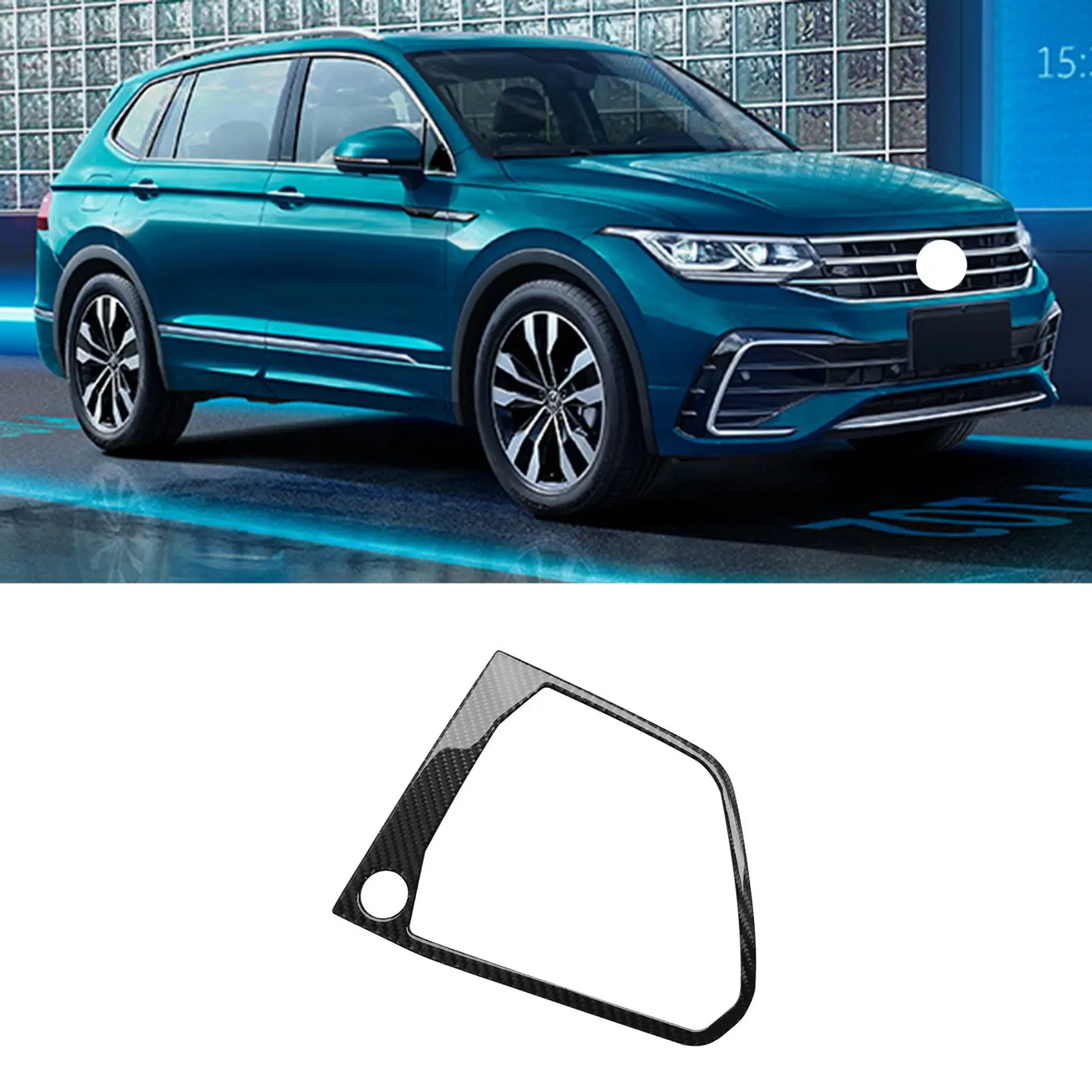 Центральная консоль из настоящего углеродного волокна отделка рамы для Tiguan 2017-2021