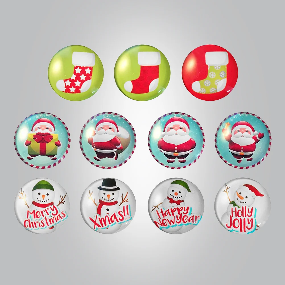 

11pcs Random Glass Fridge Magnet Creative Refrigerator Magnets Holiday Magnets Novelty Refrigerator Magnetic