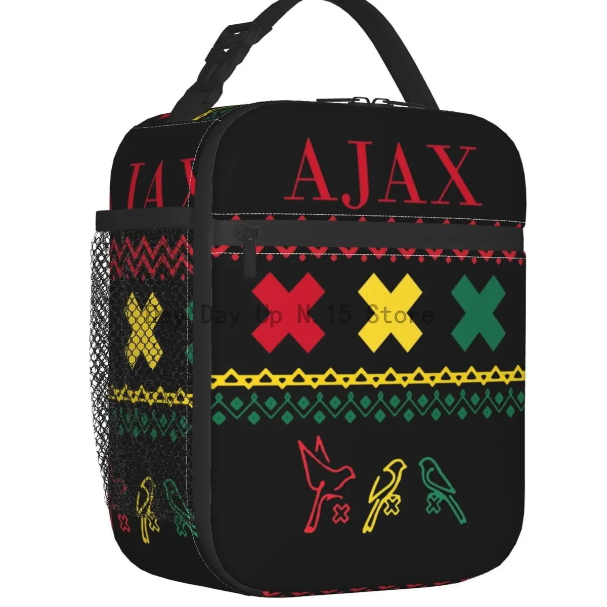 

Amsterdam Soccer Ajax Bob Marley Portable Lunch Boxes Waterproof Three Birds Thermal Cooler Food Insulated Lunch Bag Office Work