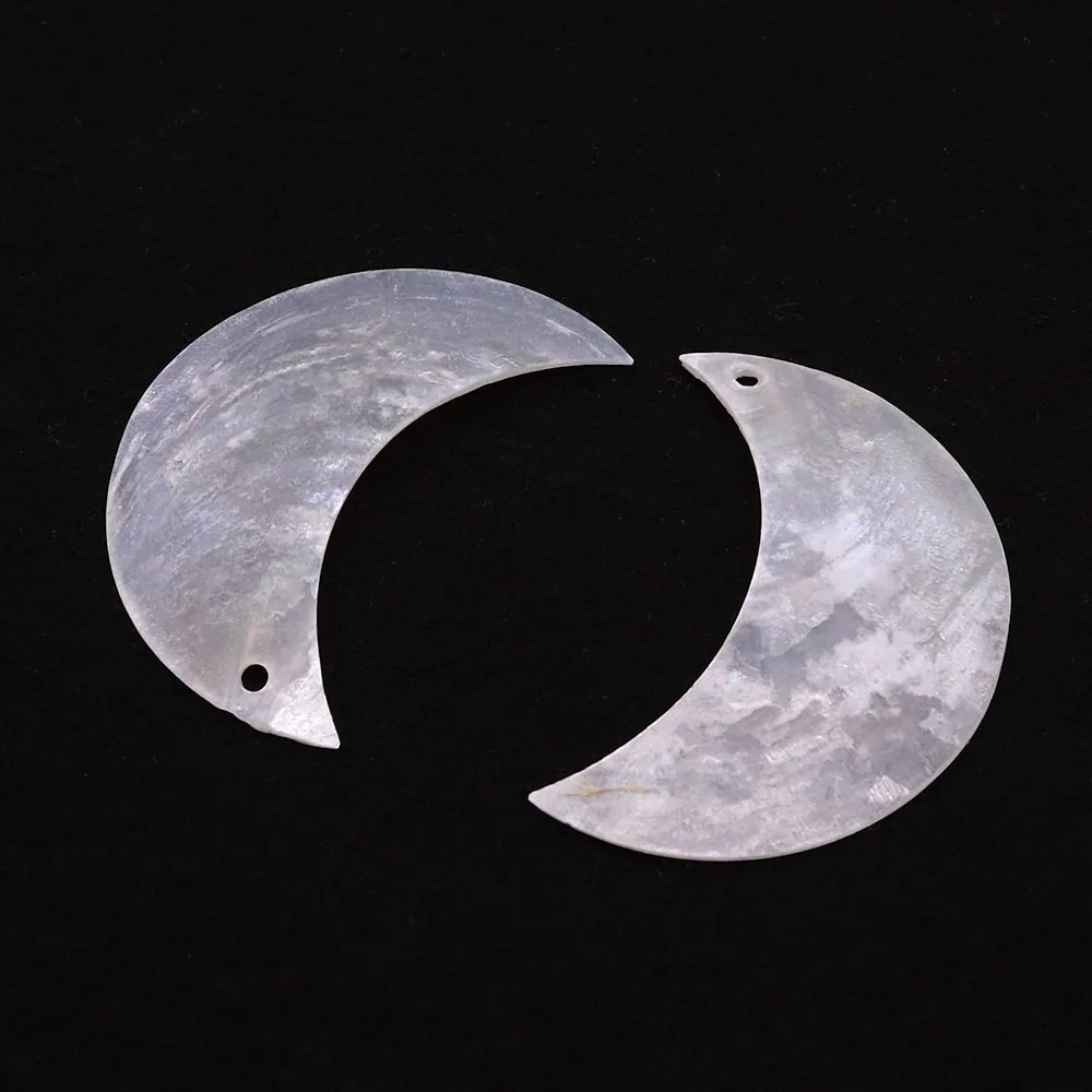 Натуральная подвеска в форме ракушки Луны 22x50 мм элегантная и модная женская