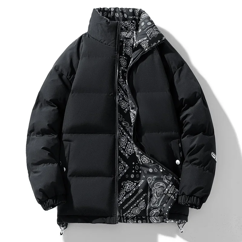 Осень-зима новое парное хлопковое пальто утолщенная двусторонняя носимая куртка