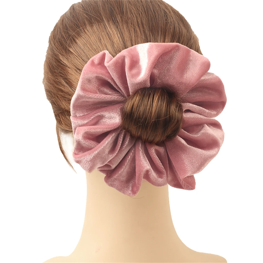 

1pcs/2pcs Fashion Velvet Girls Scrunchie Elastic Hair Bands Solid Color Headband Ponytail Holder Ties Hair Accessoires For Women