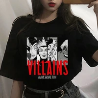 disney fall new fashion villains bad girls have more fun t shirt graphic top t shirt 90s harajuku gothic t shirt clothing
