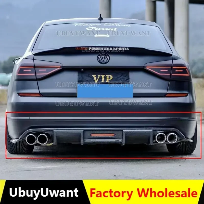 Для Volkswagen Passat B7 2017-2018 ABS черный задний бампер губа багажник спойлер диффузор