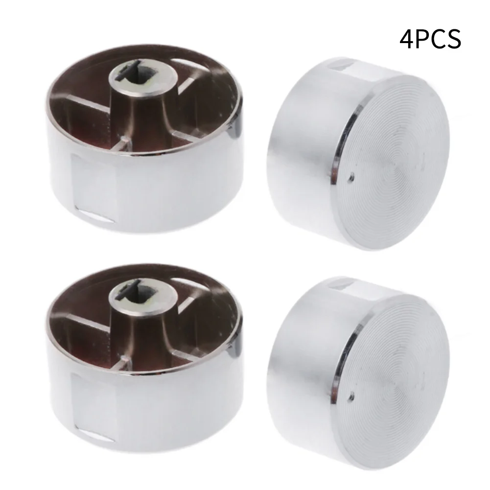 

4pcs Gas Stove Rotary Switches Cooker Part Alloy Round Knob Burner Oven Handles Kitchen Parts For Gas Stove