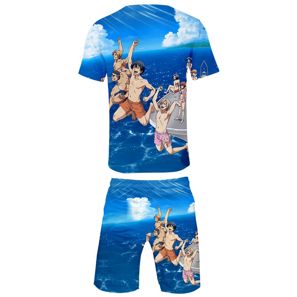 

Hellbound 2022 New 3D Men's and Women's Summer Trend Loose Shirts All-match Tide Brands Fashion Short T+ Shorts