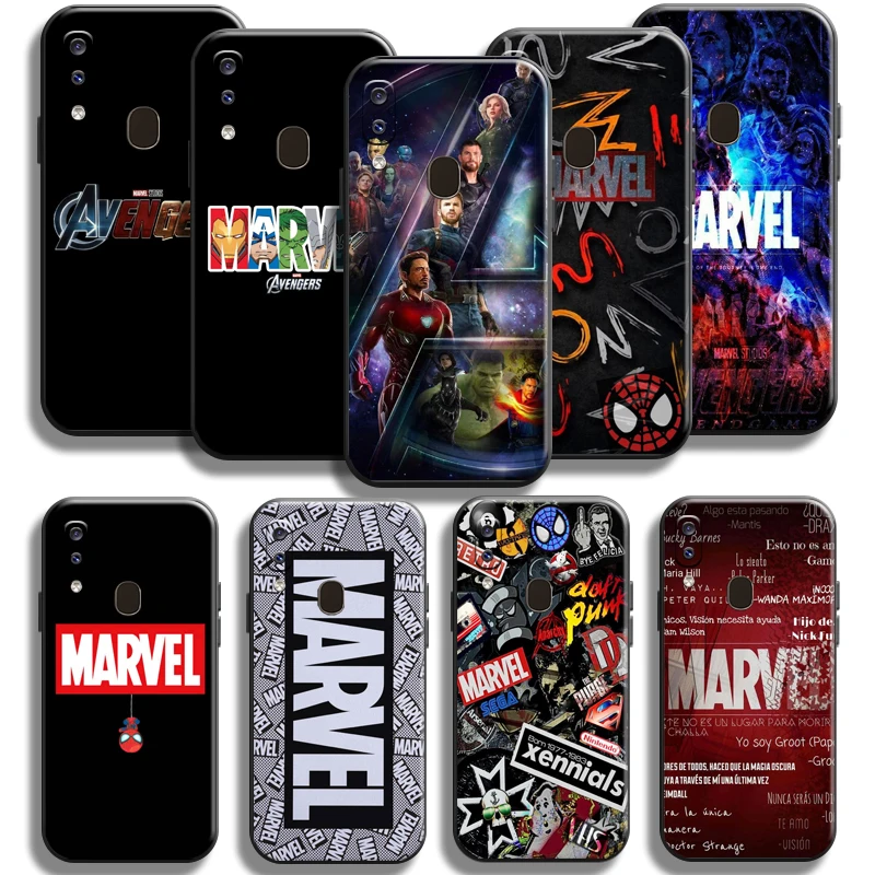 

Marvel Fashion Avengers Logo For Samsung Galaxy A20 A20S Phone Case Cases TPU Back Carcasa Soft Black Funda Cover Shockproof