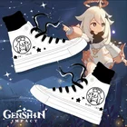 Холщовая обувь для косплея Game Genshin Impact Project Lumine Jean Klee Aether Plimsolls, студенческие кроссовки, Весенняя спортивная обувь с граффити